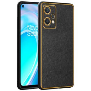 Chrome Leather Case For One Plus Nord Ce2 Lite (Black)