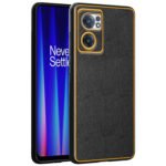 Chrome Leather Case For One Plus Nord Ce2 (Black)