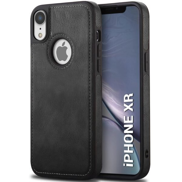 Pu Leather Case For iPhone Xr (Black)